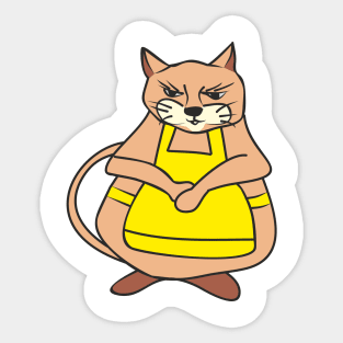 Serious cat Sticker